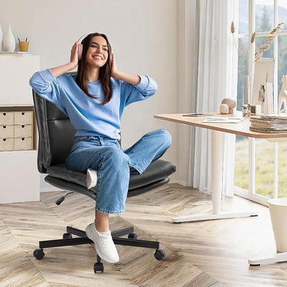 LUCKWIND Armless Office Desk Chair - Image 3