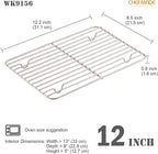 CHEFMADE Baking and Cooling Rack, 12.2-Inch Non-Stick Rectangle Wire Rack for Oven Baking (Champagne Gold)