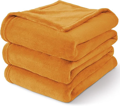 BEDELITE Fleece Blanket Soft Fall King Bed Blanket Burnt Orange 108"x90" | - Image 7