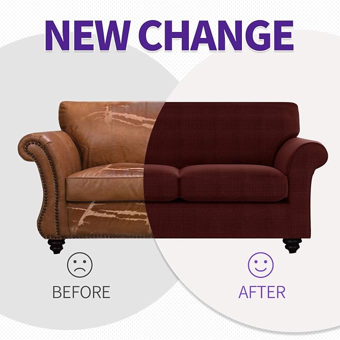 ZNSAYOTX 3 Piece Loveseat Covers - Image 5