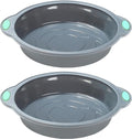 To encounter 9 Inch Silicone Round Cake Pans, 2 Pack Nonstick Silicone Baking Pans Set, Food Grade Cake Molds, with Metal Reinforced Frame More Strength