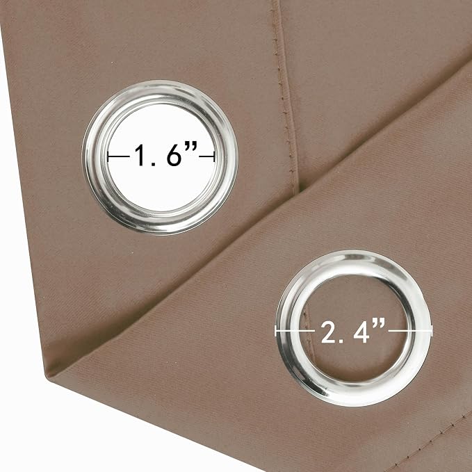Cappuccino Blackout Curtains 34 x 63 Inch Length/Set of 2 Curtain - Image 5