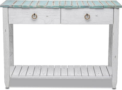 Sea Winds Trading Picket Fence Console Table Kiln-Dried Solid Mindi Wood - Image 4