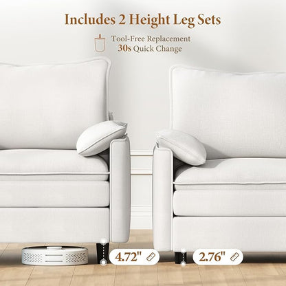 Vesgantti Large Modular Sectional Sofa, Big Comfy Cloud Couch - Image 3