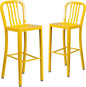 Flash Furniture Gael Commercial Grade 2 Pack 30" High Yellow Metal by FlashFurniture