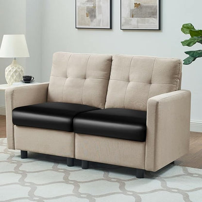 Fuloon Faux Leather Couch Cushion Slipcover, Waterproof Stretch Covers - Image 2