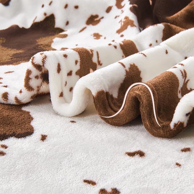 Edenleaf Cow Print Blanket, Ultra Cozy Cow Throw Blanket - Image 4