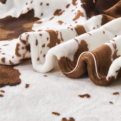 Edenleaf Cow Print Blanket, Ultra Cozy Cow Throw Blanket - Image 4