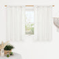 Ivory White Linen Curtains 48 Inch Length by LAMIT