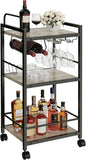 Bar Cart for The Home, 3 Tier Kitchen Carts by VANTIMO