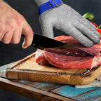 Schwer SlicePro ANSI A9 Cut Resistant Glove PR1707, Food Grade Stainless Steel Wire Metal Gloves, Cutting Gloves for Kitchen, Meat Cutting, Oyster Shucking, Fish Fillet, Non-PFAS (XXL, 1 PCS