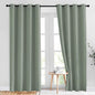 NICETOWN Blackout Sage Green Curtains 84 inch Length 2 Panels Set by NICETOWN