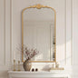 Besdomus Large Vintage Arched Mirror: 24"x42" French Arch Gleaming Gold Antique by Besdomus