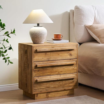 HOKYHOKY Set of 2 Reclaimed Solid Wood Nightstand-24 Inches Large End Table - Image 2