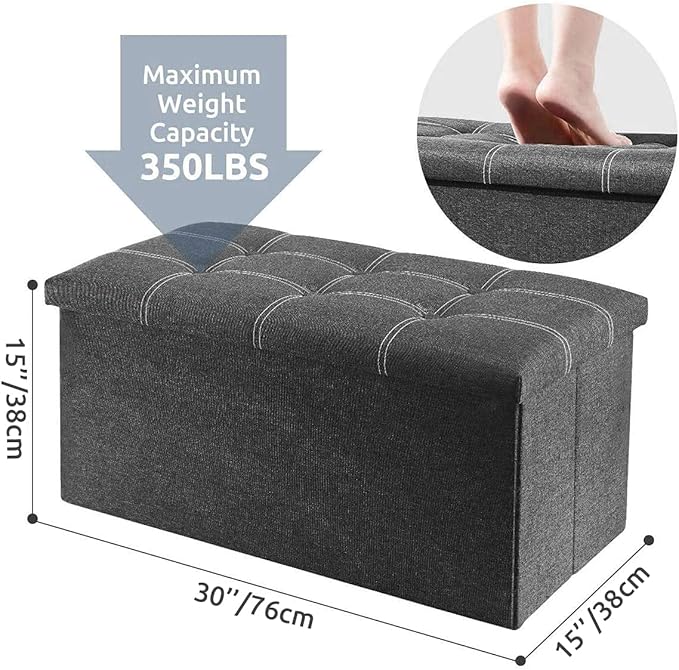 YOUDENOVA 30 inches Folding Ottoman, Ottoman - Image 3