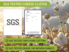 Olicity Cheese Cloths, 2PCS, Double-Layer, 20x20Inch, Reusable Grade 90 Cheese Cloth Bag for Straining, Hemmed Unbleached Cotton Precut Fine Mesh Muslin Cheesecloth for Juicing, Butter, Canning