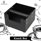 Espresso Knock Box, Stainless Steel Coffee Bag Container, With Steel Bracket And Noise Reducing Rubber Ring (M)