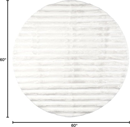 nuLOOM Kai Off White Striped Washable Area Rug, Off White - Image 2