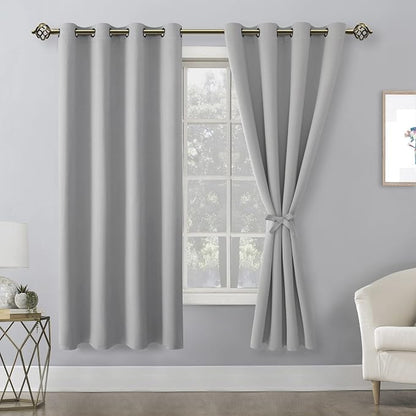 Blackout Curtains for Bedroom, 52 x 63 Inches Length, Window Curtains for - Image 8