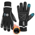 HANDLANDY Waterproof Insulated Work Gloves, 3M Thinsulate Thermal Winter Gloves for Men Women Touch Screen, Warm Ski Snowboard Cold Weather Gloves (Black, Medium)