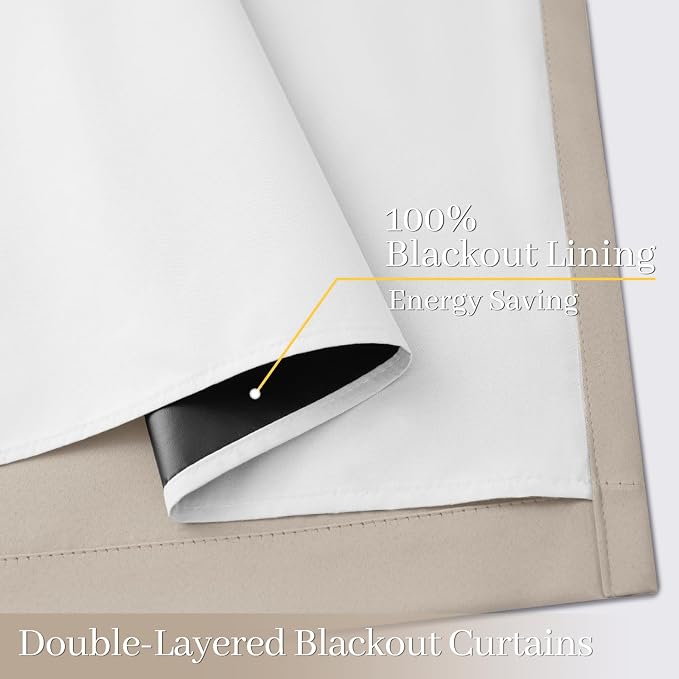 Yakamok Natural Blackout Curtains 96 Inches Long - Image 4