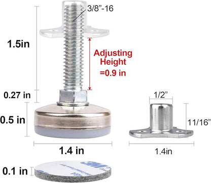Heavy Duty Furniture Leveling Feet Adjustable Furniture Leg Levelers - Image 2