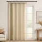 Topfinel 105 Inches Long Pinch Pleated Semi Sheer Curtains, Natural Linen by Topfinel