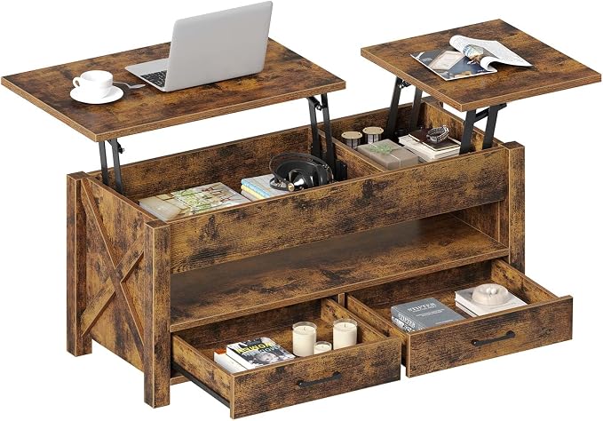 Seventable Coffee Table, 47.2" Lift Top Coffee Table by Seventable