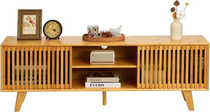 Bamboo TV Stand for TVs up to 65", Accent Entertainment Center - Image 9