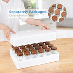 Yangbaga 14Pcs Glass Spice Jars with Labels-4oz Acacia Wood Lid Square Spice Containers with Pepper Grinder Lids &Funnel,Seasoning Jars for Rack Cabinet Drawer