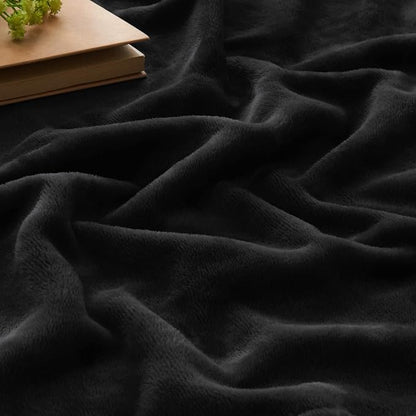 BEDELITE Fleece Blanket Soft Plush King Size Bed Blanket Black 108"x90" | Ultra - Image 4