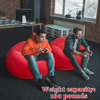 Realspring Inflatable Bean Bag Chairs Outdoor Blow up Camping Chairs Inflatable - Image 4