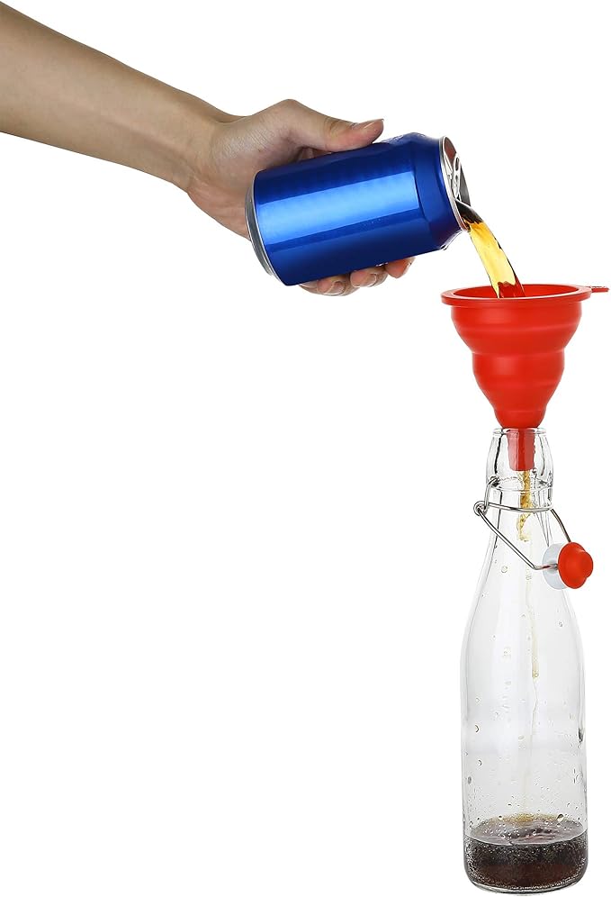 AYL Flip Top Glass Bottle [16 fl. oz./Pack of 6]– Swing Top Brewing Bottle with Stopper for Beverages, Oil, Vinegar, Kombucha, Beer, Water, Soda, Kefir – Airtight Lid & Leak Proof Cap – Clear