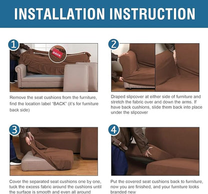 H.VERSAILTEX 3 Piece Stretch Sofa Covers - Image 6