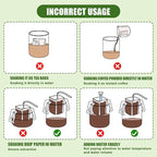 CARGEN 100Pcs Portable Coffee Filter Paper Bag - Hanging Ear Drip Coffee Bags Single Serve Disposable Pour Over Filter Bag for Camping, Backpacking, Travel, Office, Home, Outdoor and on the go