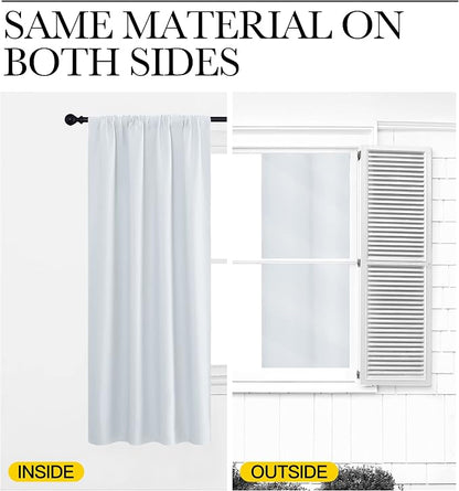 NICETOWN Greyish White Window Curtain Panels - Image 6