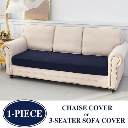 LA MEACK Couch Cushion Cover for Chaise Lounge & Sofa - Image 3