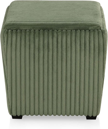 Furniture of America Lennox Modern Chenille 17-inch Square Storage Ottoman - Image 13