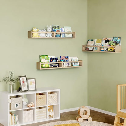 Fixwal Nursery Bookshelves, 32in Floating Bookshelves - Image 5