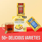 Twinings Earl Grey Black Tea Individually Wrapped Bags, 20 Count (Pack of 6), Flavoured with Citrus and Bergamot, Caffeinated, Enjoy Hot or Iced, 120 Teabags