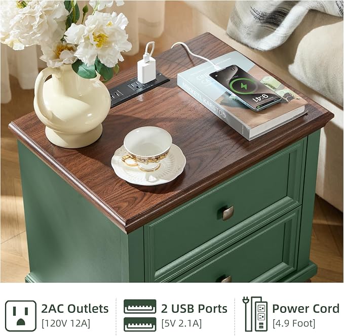 SAVOR LIFE Farmhouse Nightstand - Image 5
