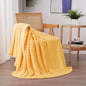 Light Yellow Fleece Throw Blanket 60”×80” by linecooo