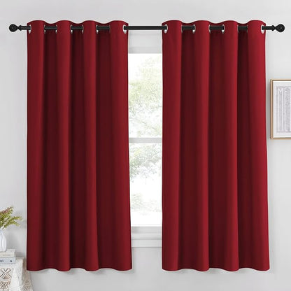 NICETOWN Room Darkening Blackout Red Curtain by NICETOWN