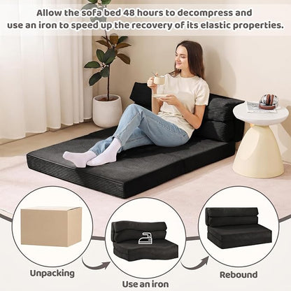 JUIKURY Folding Sofa Bed, Convertible Sleeper Chair - Image 9