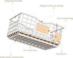 Coffee Pod Holder for Counter and Bar - Large Capacity White Wire Storage Organizer With Cork Liner - Bar Accessories