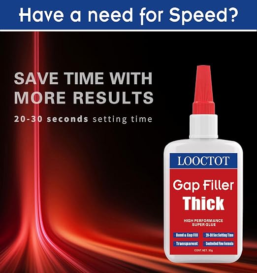 LOOCTOT 60g Gap Filler Thick Super Glue Premium Adhesive, CA Glue - Image 3