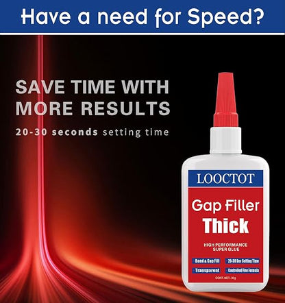 LOOCTOT 60g Gap Filler Thick Super Glue Premium Adhesive, CA Glue - Image 3