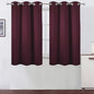 Burgundy Blackout Curtains 38 x 54 Inch Length/Set of 2 Curtain Panels/Thermal by Lemomo