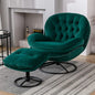 TRIPLE TREE Modern Accent Chair, Mid-Century Lounge Chair and Ottoman Set by TRIPLETREE