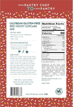 LillyBean Gluten Free Moist Red Velvet Cake and Cupcake Mix with No Artificial Colors - Dairy and Soy Free, Vegan - Makes Delicious Desserts - Cakes, Donuts, Cake Pops - 12 oz